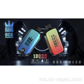 peranti makanan Bang Box 18000 Puffs boleh dicas semula